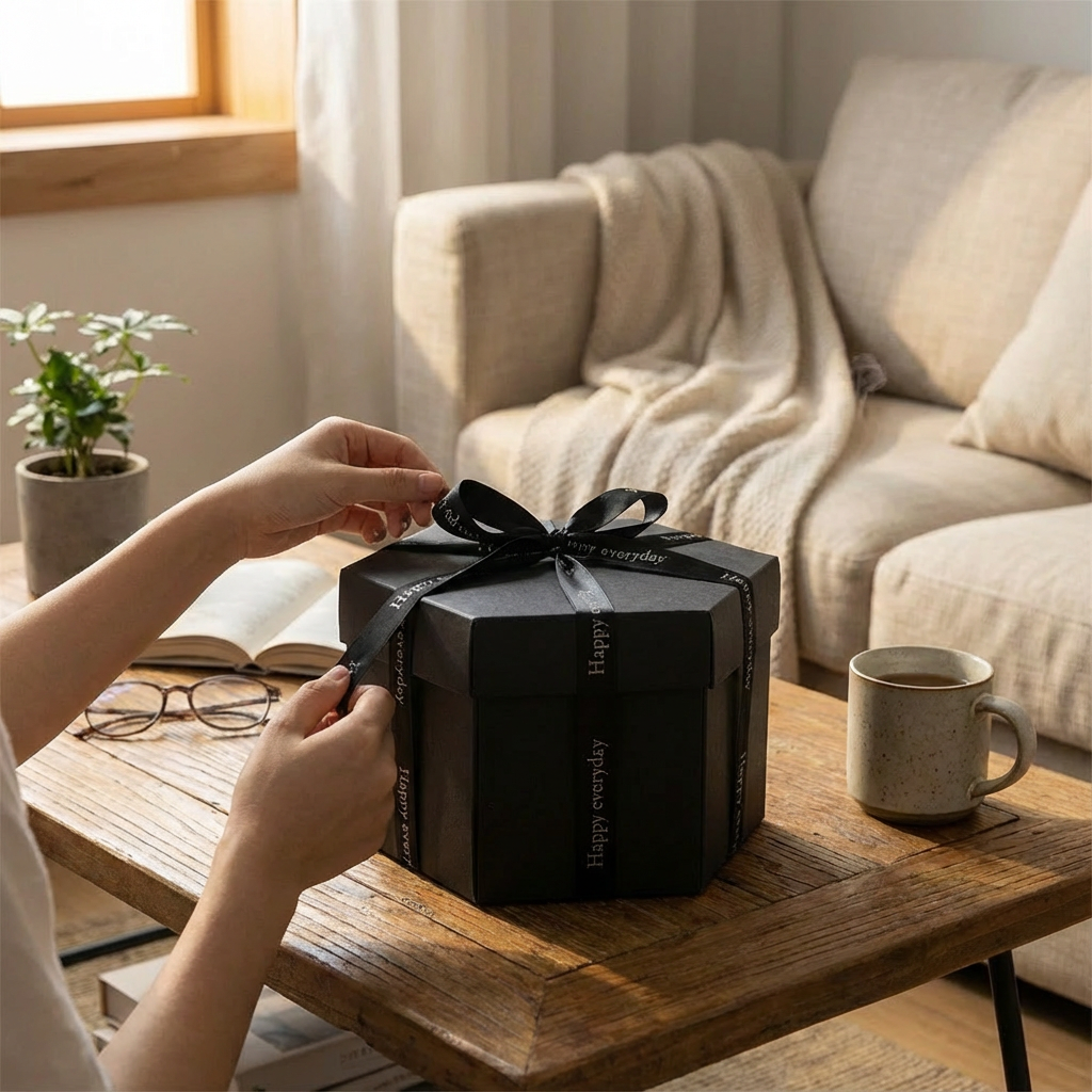 DIY Hexagonal Photo Album Box Scrapbook Lovely Surprise Explosion Couple Box Love Memory Anniversary Valentine's Day Love Gift